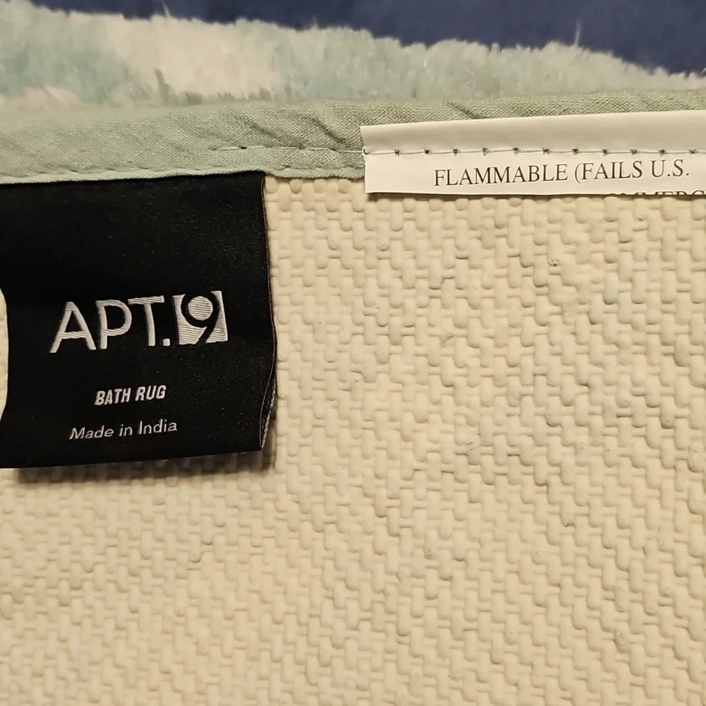 Apt. 9 Chevron Mint Green and White Bath Rug